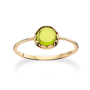 14 Karat Guld Ring fra Scrouples med Peridot 710635