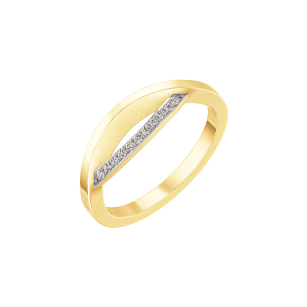 14 Karat Guld Ring fra Støvring Design med Diamanter 0,10 Carat W/SI