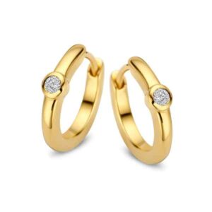 Alina 14 Karat Guld Øreringe fra Spirit Icons med Diamanter 0,08 Carat W/VS