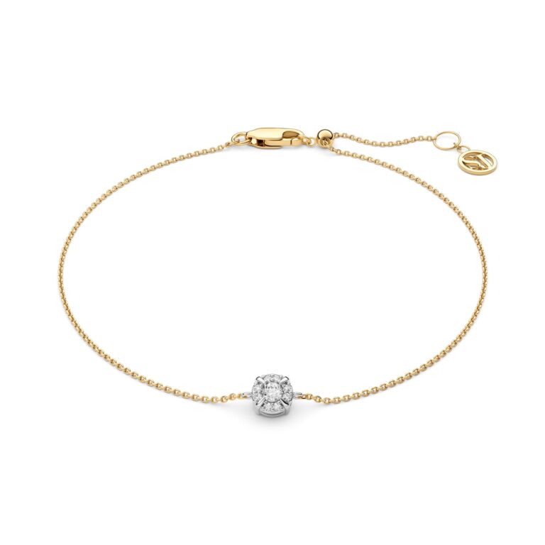 Armbånd Rome - 14 kt guld el. hvidguld 0.09 ct TW G-H VS lab-grown diamanter