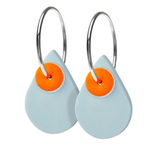 Aura Drop Cloud Neon Sterling Sølv Øreringe fra Scherning