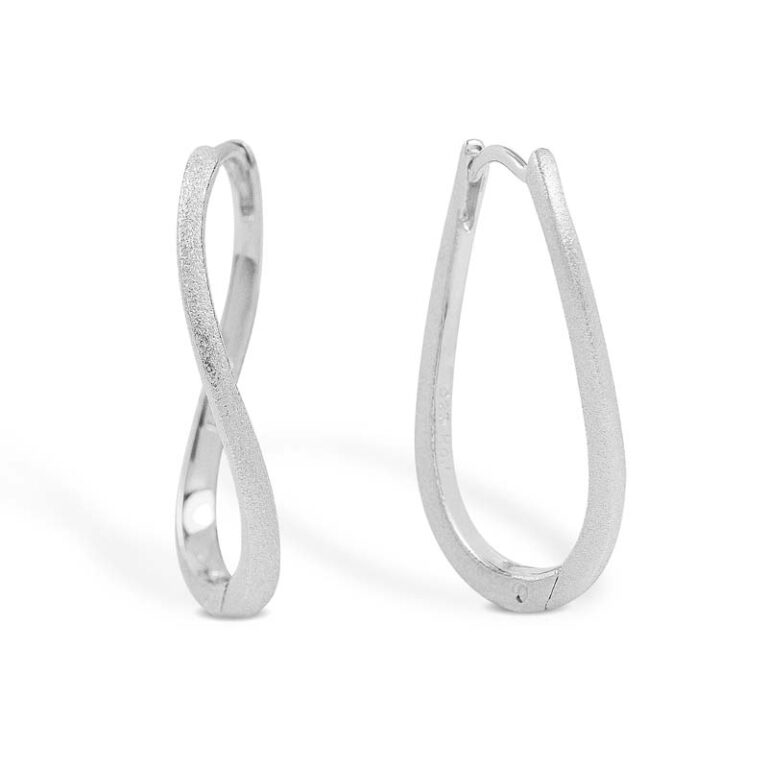 Blossom Swing sølv øreringe -mat 15x29mm