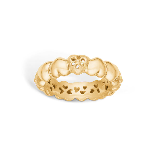 Blossom ring i 14 karat guld i mat/blank