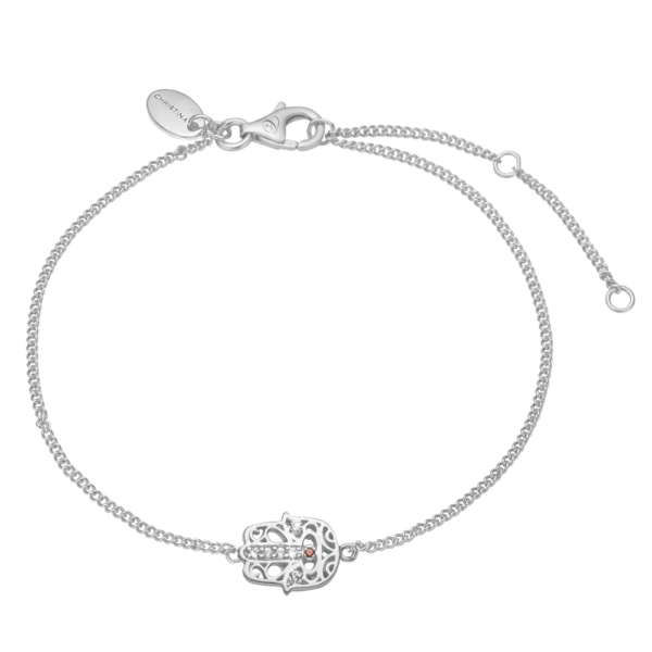 Christina Jewelry Hamsa hånd armbånd i sølv