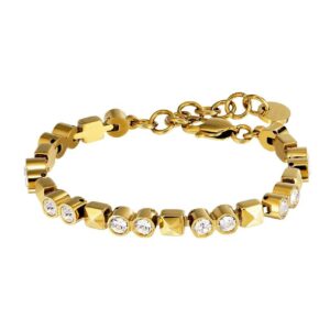 Dyrberg/Kern Rockstud Armbånd, Farve: Guld, Onesize, Dame
