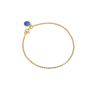 Enamel Ball Chain Cornflower Forgyldt Sølv Armbånd med Emalje