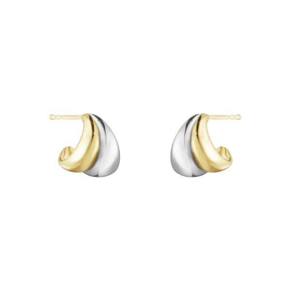 Georg Jensen Curve Ørering Lille 501A, sølv og guld