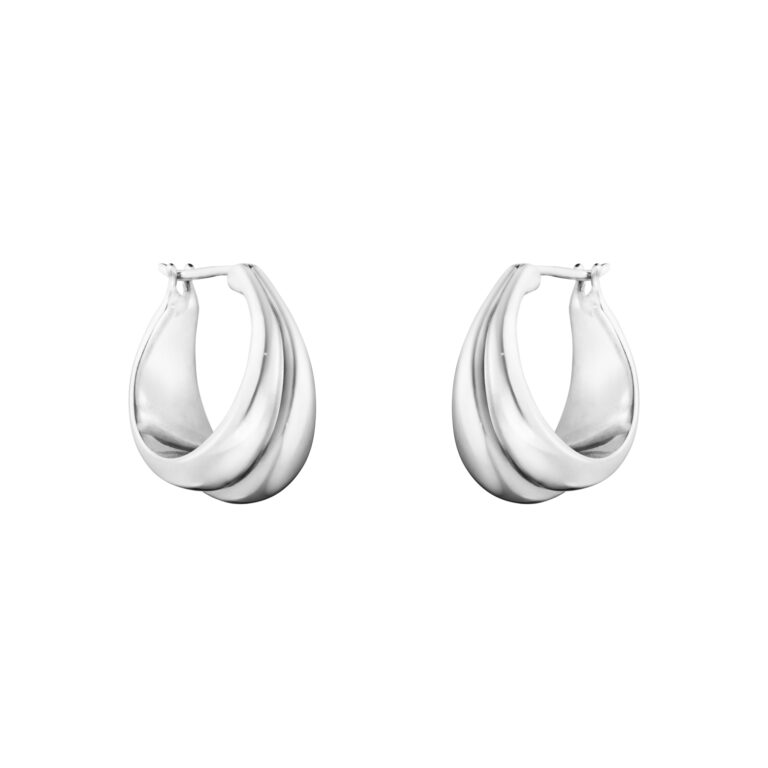 Georg Jensen Curve Øreringe 501B, Sølv
