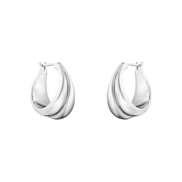 Georg Jensen Curve Øreringe 501B, Sølv