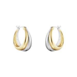 Georg Jensen Curve Øreringe 501B i guld og sølv