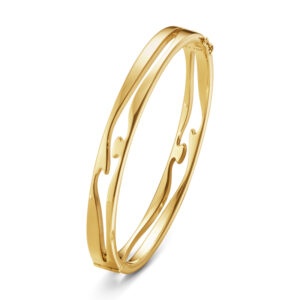 Georg Jensen Fusion armring, guld, åben midte