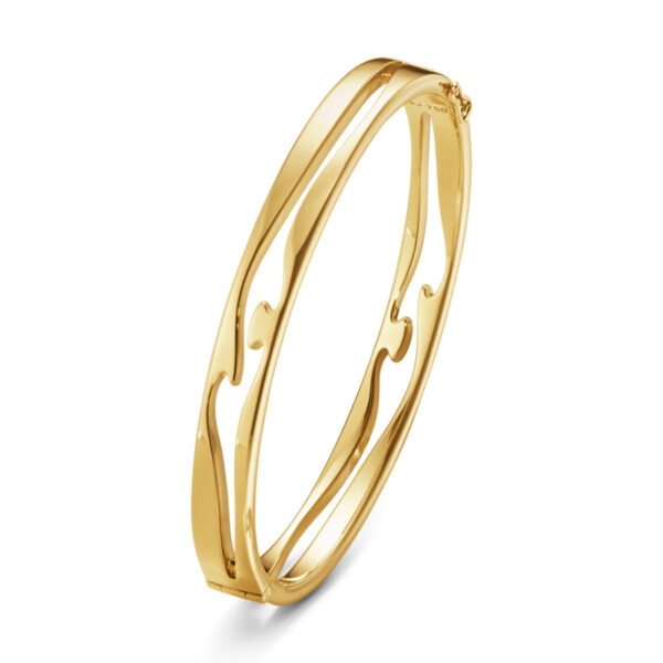 Georg Jensen Fusion armring, guld, åben midte