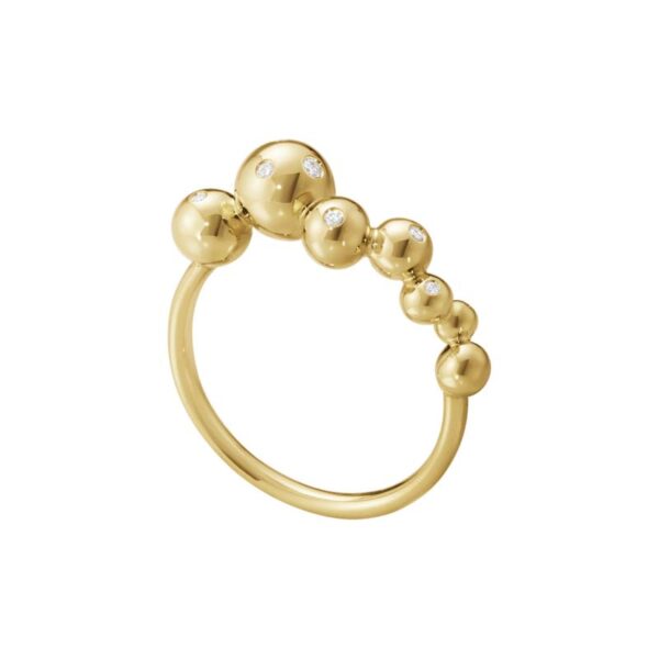 Georg Jensen Moonlight Grapes 1551E ring i guld med brillanter