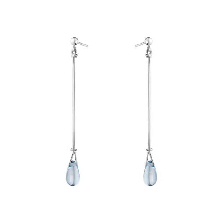 Georg Jensen New Vivianna 660A sølv øreringe med blå topas