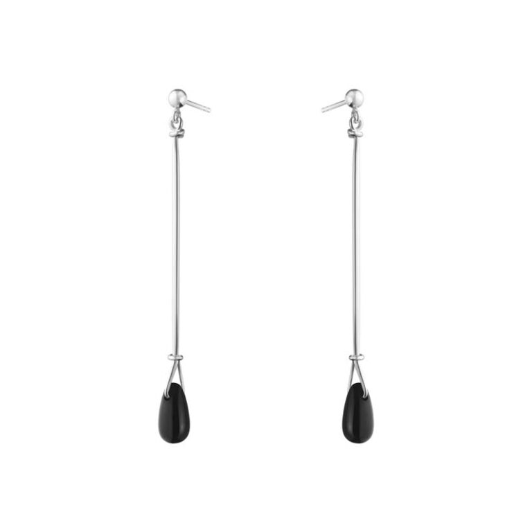 Georg Jensen New Vivianna 660A sølv øreringe med sort agat
