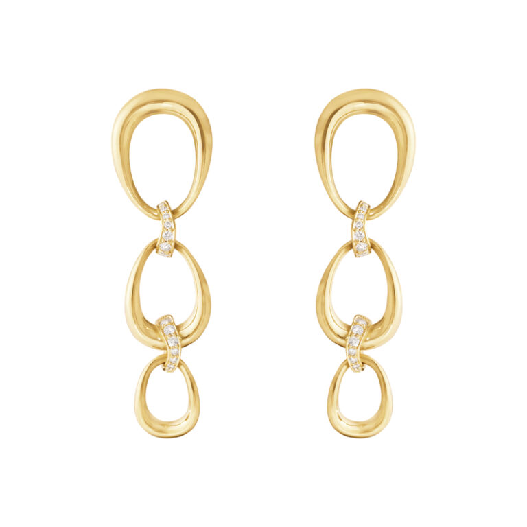 Georg Jensen Offspring 1433C øreringe i 18kt guld med diamant