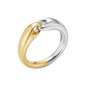 Georg Jensen Reflect Link Small ring 652A i sølv/18 kt guld