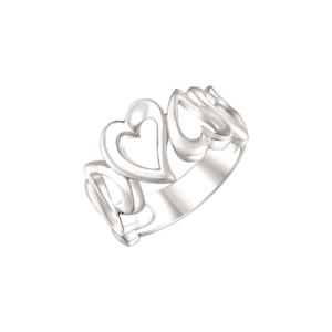 Hearts Rhodineret Sølv Ring fra Støvring Design