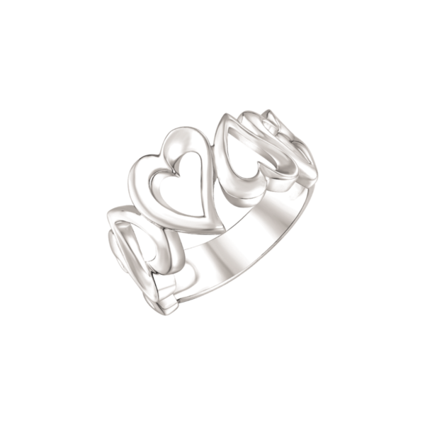 Hearts Rhodineret Sølv Ring fra Støvring Design