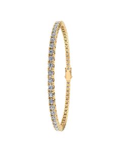 Henrik Ørsnes Design Tennis 14 Karat Guld Armbånd med Brillanter 9,30 Carat TW/SI