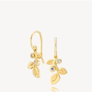 Izabel Camille Amber Earrings Øreringe i Forgyldt Sølv