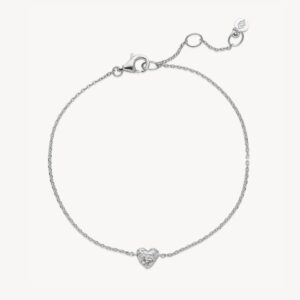 Izabel Camille Love Heart Sterling Sølv Armbånd