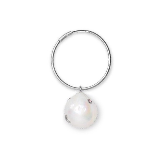 Jane Kønig - Baroque pearl ørering i sølv**