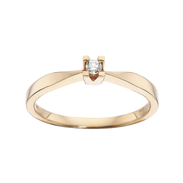 Kleopatra Ring 0,05 ct. i 14 Karat Guld fra Scrouples