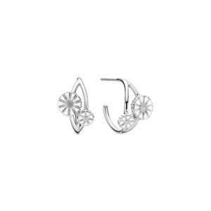 LUND Marguerit øreringe i sølv med 2 blomster