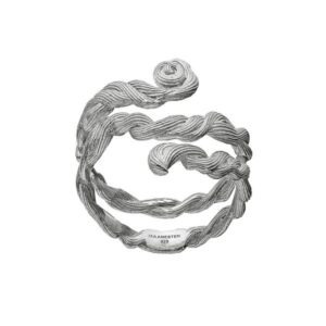 Maanesten - Bobie ring i sølv med rillet overflade