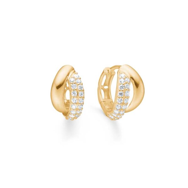 Mads Z Celia øreringe i 8 kt guld med cubic zirkonia