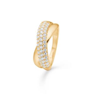 Mads Z Celia ring i 8 kt guld med cubic zirkonia