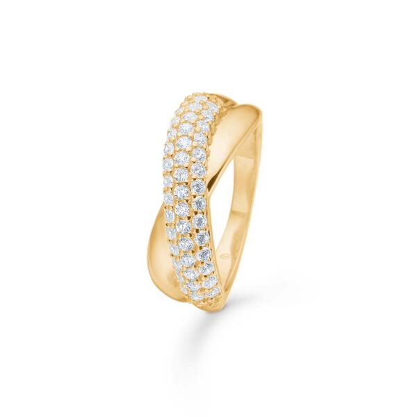 Mads Z Celia ring i 8 kt guld med cubic zirkonia