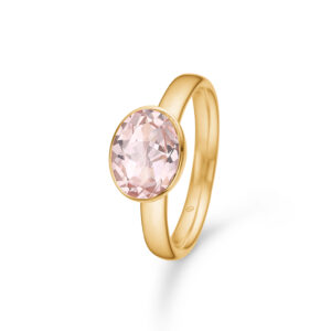 Mads Z Darling 14 kt. guld ring med pink morganit