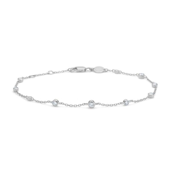 Mads Z Endless Allure armbånd i sølv med hvid topas
