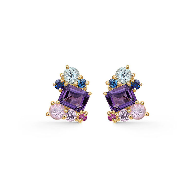 Mads Z Four Seasons Summer øreringe i 14 kt. guld med ametyst