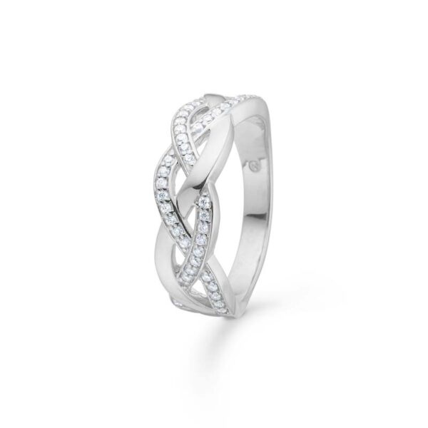 Mads Z Lina ring i sølv med cubic zirkonia