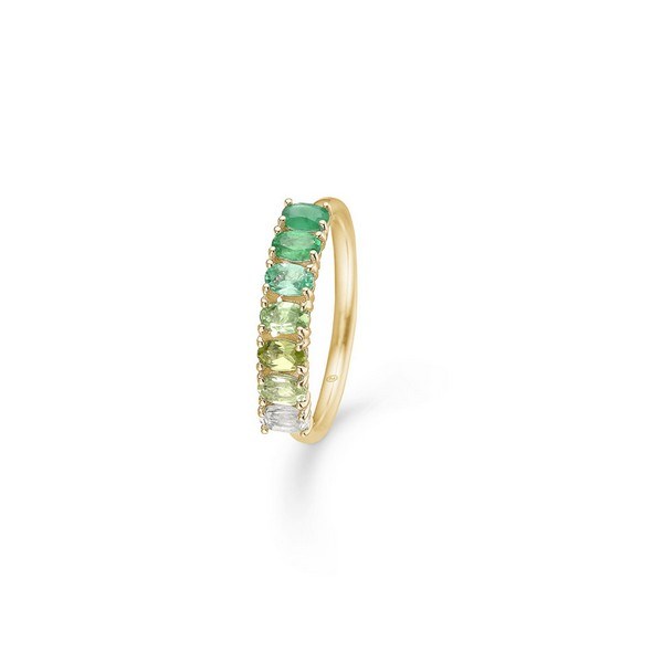Mads Z - Poetry Emerald ring i 14kt. guld med ægte sten