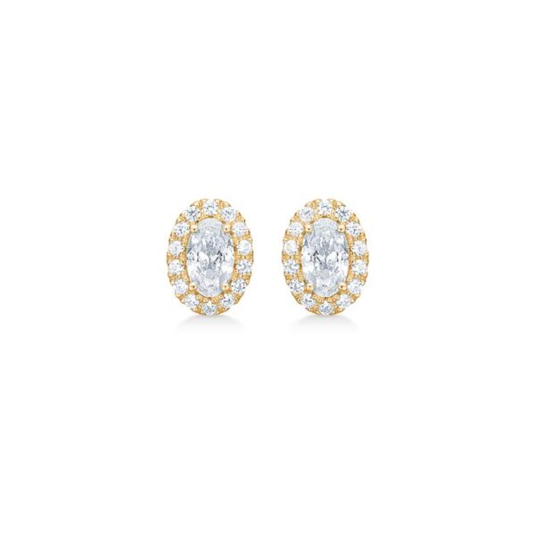Mads Z Stellar øreringe i 8 kt guld med cubic zirkonia