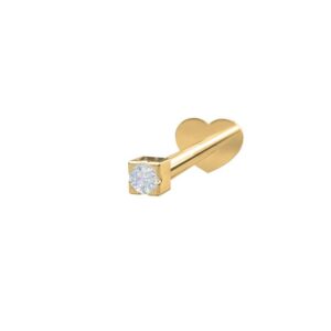 Nordahl Andersen Pierce52 14 Karat Guld Ørering med Diamant 0,004 Carat TC/VS1