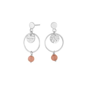 Nordahl Jewellery Joy52 sølv øreringe med peach månesten