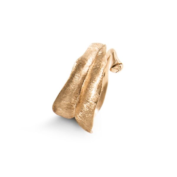 OLE LYNGGAARD COPENHAGEN Leaves 18 kt guld ring, mellem