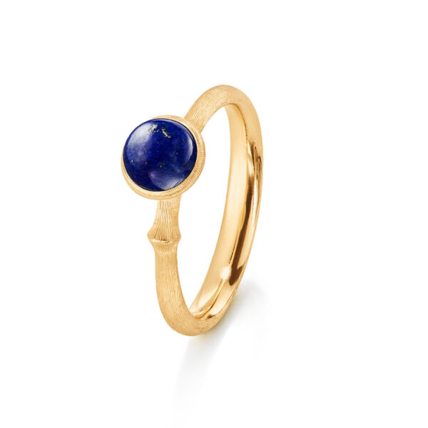 OLE LYNGGAARD COPENHAGEN Lotus 0 Tiny 18 kt. guld ring med lapis