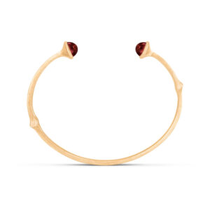 OLE LYNGGAARD COPENHAGEN Nature 18 kt. guld armring med cerise turmalin