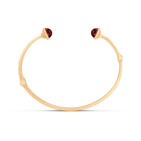 OLE LYNGGAARD COPENHAGEN Nature 18 kt. guld armring med cerise turmalin