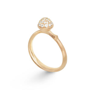 OLE LYNGGAARD Lotus 0 Tiny 18 kt. guld ring med brillanter