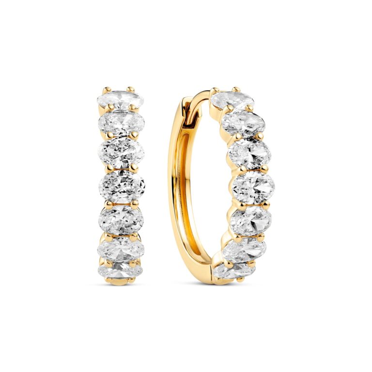 Øreringe Grace Ovale Altro - 14 kt. guld el. hvidguld 1.26 ct TW G-H VS lab-grown diamanter.