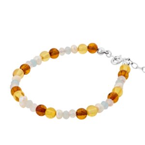 Pernille Corydon Amber Glow Bracelet Armbånd i Sterling Sølv med Sten