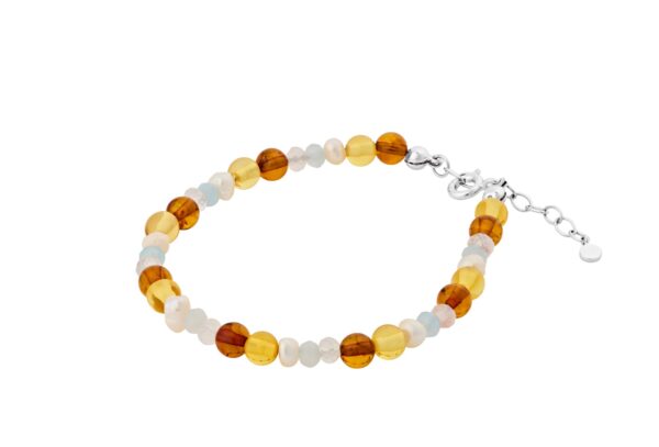 Pernille Corydon Amber Glow Bracelet Armbånd i Sterling Sølv med Sten