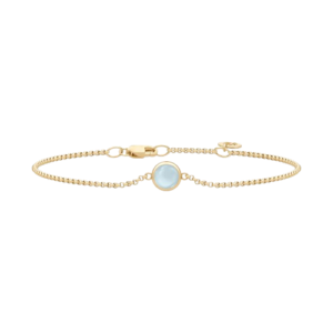 Primini Milky Aqua Forgyldt Sølv Armbånd fra Julie Sandlau med Krystal